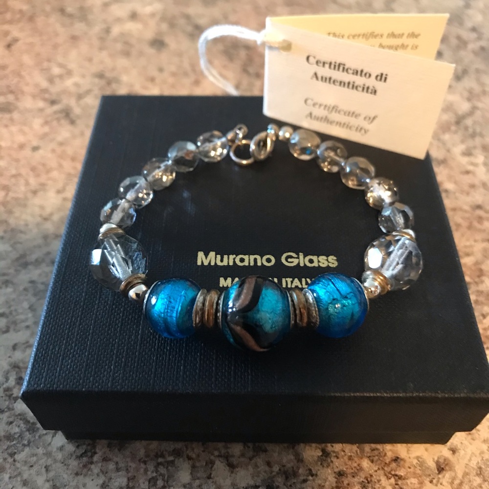 Murano Glass with silver beads